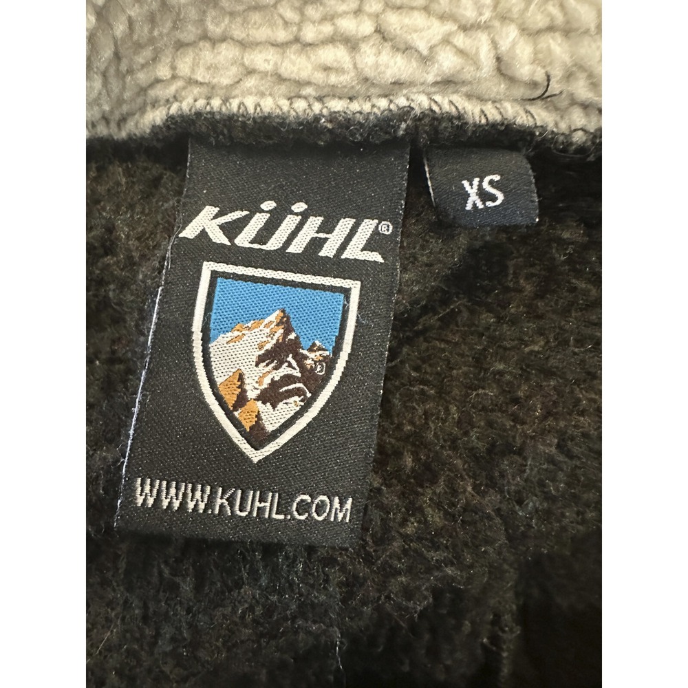 Kuhl Apres Alfpaca Fleece Full Zip Hooded Jacket Sherpa Brown Cozy Warm Size XS - Picture 9 of 16